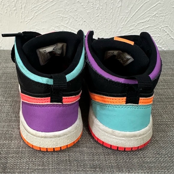Jordan 1 mid gs candy multicolor TODDLER SHOE size 9C - Picture 3 of 5